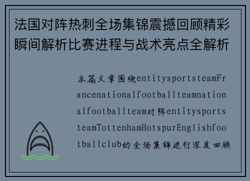 法国对阵热刺全场集锦震撼回顾精彩瞬间解析比赛进程与战术亮点全解析 法国对阵热刺全场集锦震撼回顾精彩瞬间解析比赛进程与战术亮点全解析